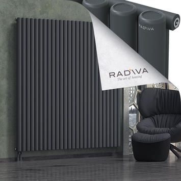 Mati Aluminium Radiator 1900x1920 Dark Anthracite Bottom Left 50mm