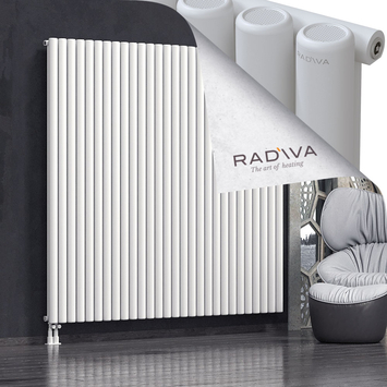 Mati Aluminium Radiator 1900x2068 White Bottom Left 50mm