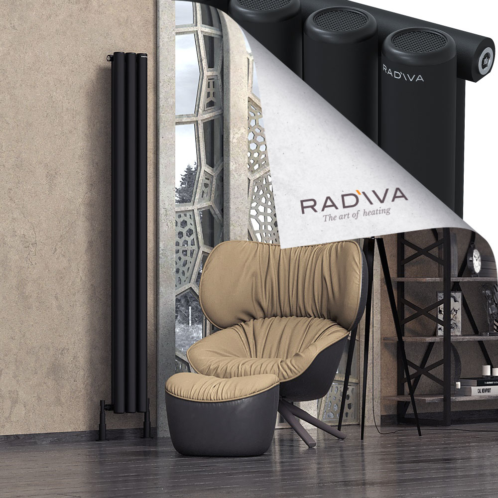 Mati Aluminium Radiator 1900x218 Black - 1