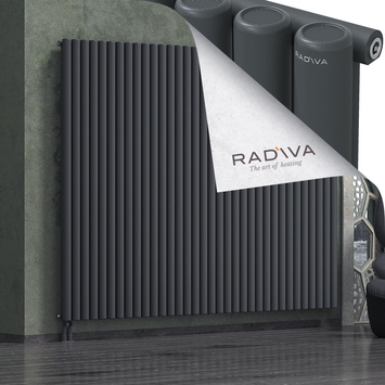 Mati Aluminium Radiator 1900x2512 Dark Anthracite Bottom Left 50mm