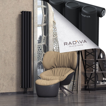 Mati Aluminium Radiator 1900x292 Black Bottom Middle 50mm
