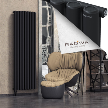 Mati Aluminium Radiator 1900x662 Black Bottom Left 50mm