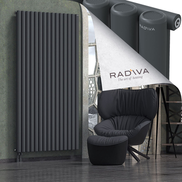 Mati Aluminium Radiator 2000x1106 Dark Anthracite Bottom Left 50mm