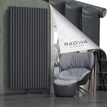 Mati Aluminium Radiator 2000x1180 Dark Anthracite Bottom Middle 50mm