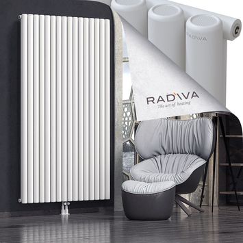 Mati Aluminium Radiator 2000x1180 White Bottom Middle 50mm