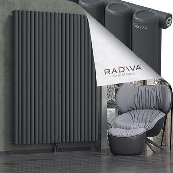 Mati Aluminium Radiator 2000x1624 Dark Anthracite Bottom Middle 50mm