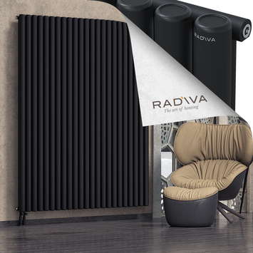 Mati Aluminium Radiator 2000x1698 Black Bottom Left 50mm