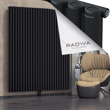 Mati Aluminium Radiator 2000x1846 Black Bottom Middle 50mm