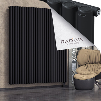Mati Aluminium Radiator 2000x1920 Black Bottom Right 50mm