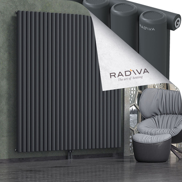 Mati Aluminium Radiator 2000x1920 Dark Anthracite Bottom Middle 50mm
