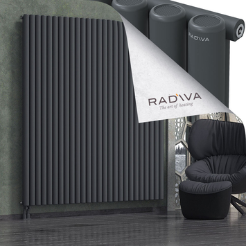 Mati Aluminium Radiator 2000x1920 Dark Anthracite Bottom Left 50mm
