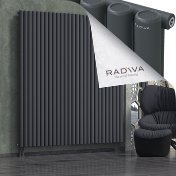 Mati Aluminium Radiator 2000x1994 Dark Anthracite Bottom Left 50mm
