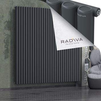 Mati Aluminium Radiator 2000x2216 Dark Anthracite Bottom Right 50mm