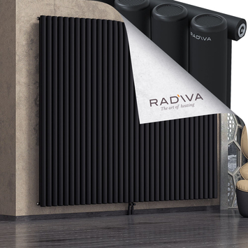 Mati Aluminium Radiator 2000x2512 Black Bottom Middle 50mm