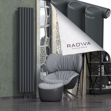Mati Aluminium Radiator 2000x440 Dark Anthracite Bottom Middle 50mm