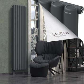 Mati Aluminium Radiator 2000x514 Dark Anthracite Bottom Left 50mm
