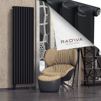 Mati Aluminium Radiator 2000x662 Black Bottom Left 50mm