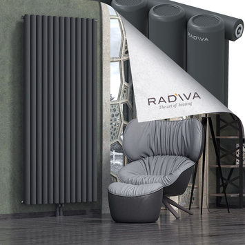 Mati Aluminium Radiator 2000x958 Dark Anthracite Bottom Middle 50mm