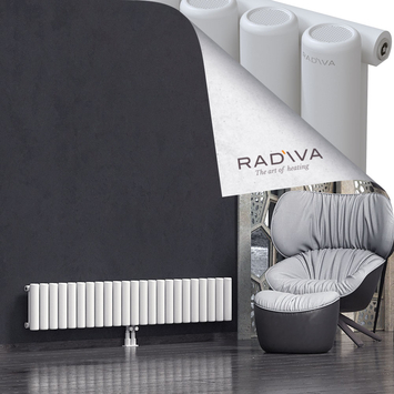 Mati Aluminium Radiator 300x1698 White Bottom Middle 50mm
