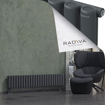 Mati Aluminium Radiator 300x1772 Dark Anthracite Bottom Left 50mm