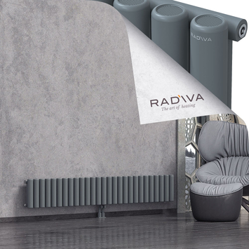 Mati Aluminium Radiator 300x1994 Anthracite Bottom Middle 50mm