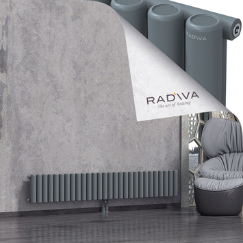 Mati Aluminium Radiator 300x2068 Anthracite Bottom Middle 50mm