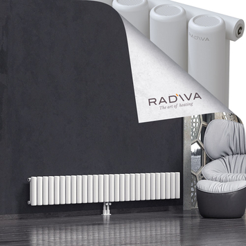 Mati Aluminium Radiator 300x2068 White Bottom Middle 50mm