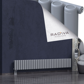 Mati Aluminium Radiator 300x2364 Grey Bottom Left 50mm