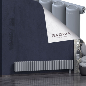 Mati Aluminium Radiator 300x2364 Grey Bottom Right 50mm