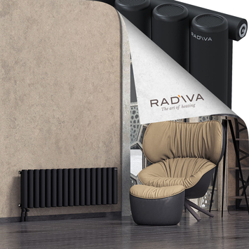Mati Aluminium Radiator 400x1254 Black Bottom Left 50mm