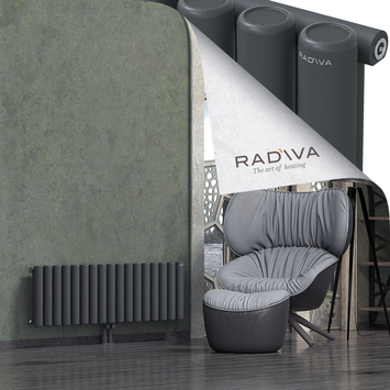 Mati Aluminium Radiator 400x1254 Dark Anthracite Bottom Middle 50mm