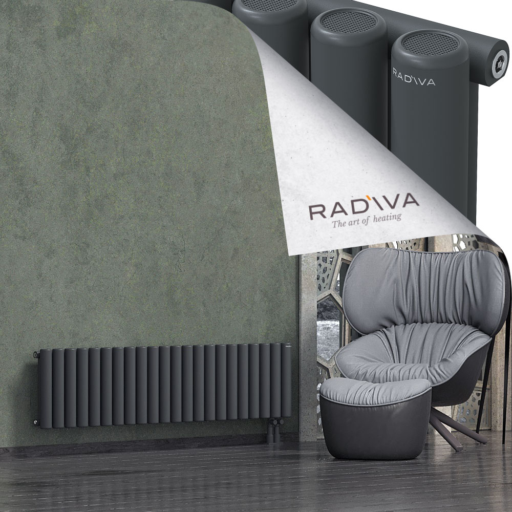 Mati Aluminium Radiator 400x1624 Dark Anthracite - 4