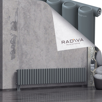 Mati Aluminium Radiator 400x2364 Anthracite Bottom Left 50mm