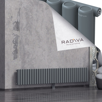 Mati Aluminium Radiator 400x2438 Anthracite Bottom Middle 50mm