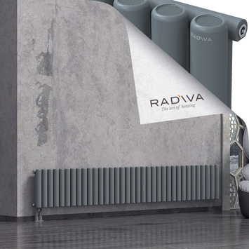 Mati Aluminium Radiator 400x2586 Anthracite Bottom Left 50mm