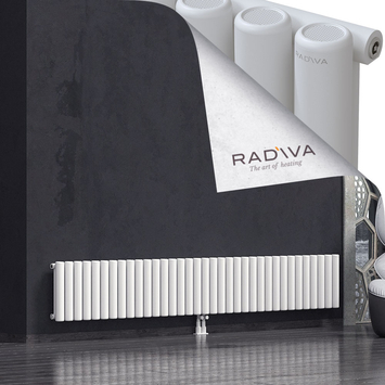 Mati Aluminium Radiator 400x2586 White Bottom Middle 50mm