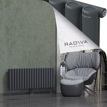 Mati Aluminium Radiator 500x1402 Dark Anthracite Bottom Middle 50mm