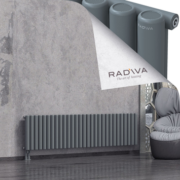 Mati Aluminium Radiator 500x2142 Anthracite Bottom Left 50mm