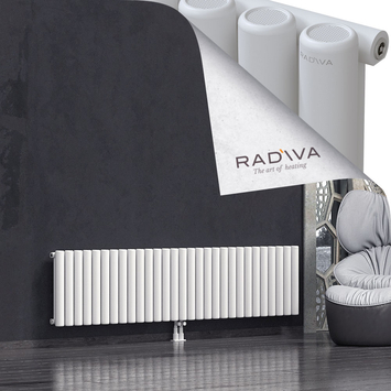 Mati Aluminium Radiator 500x2142 White Bottom Middle 50mm