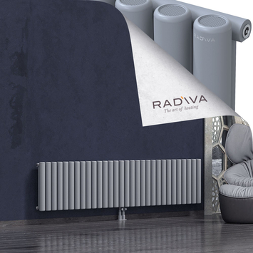 Mati Aluminium Radiator 500x2216 Grey Bottom Middle 50mm