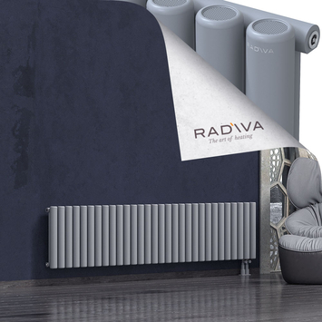 Mati Aluminium Radiator 500x2216 Grey Bottom Right 50mm