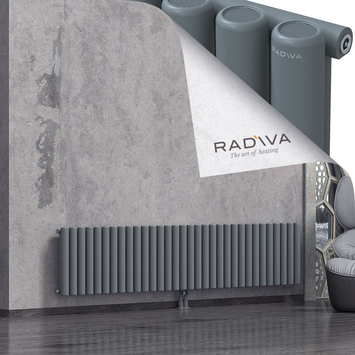Mati Aluminium Radiator 500x2364 Anthracite Bottom Middle 50mm