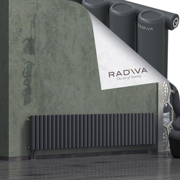 Mati Aluminium Radiator 500x2438 Dark Anthracite Bottom Left 50mm