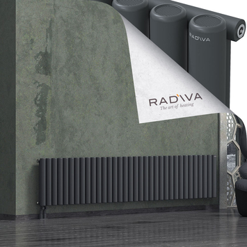 Mati Aluminium Radiator 500x2512 Dark Anthracite Bottom Left 50mm