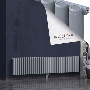 Mati Aluminium Radiator 500x2586 Grey Bottom Middle 50mm
