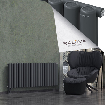 Mati Aluminium Radiator 600x1550 Dark Anthracite Bottom Left 50mm