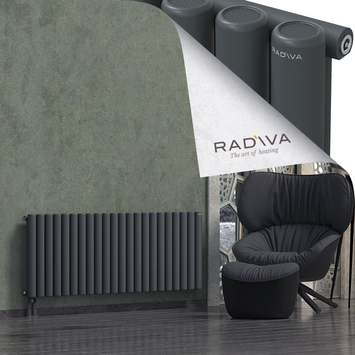 Mati Aluminium Radiator 600x1624 Dark Anthracite Bottom Left 50mm