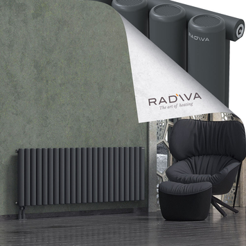 Mati Aluminium Radiator 600x1698 Dark Anthracite Bottom Left 50mm