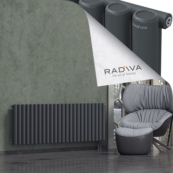 Mati Aluminium Radiator 600x1772 Dark Anthracite Bottom Right 50mm