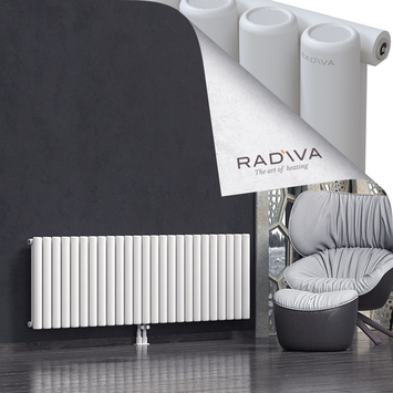 Mati Aluminium Radiator 600x1846 White Bottom Middle 50mm